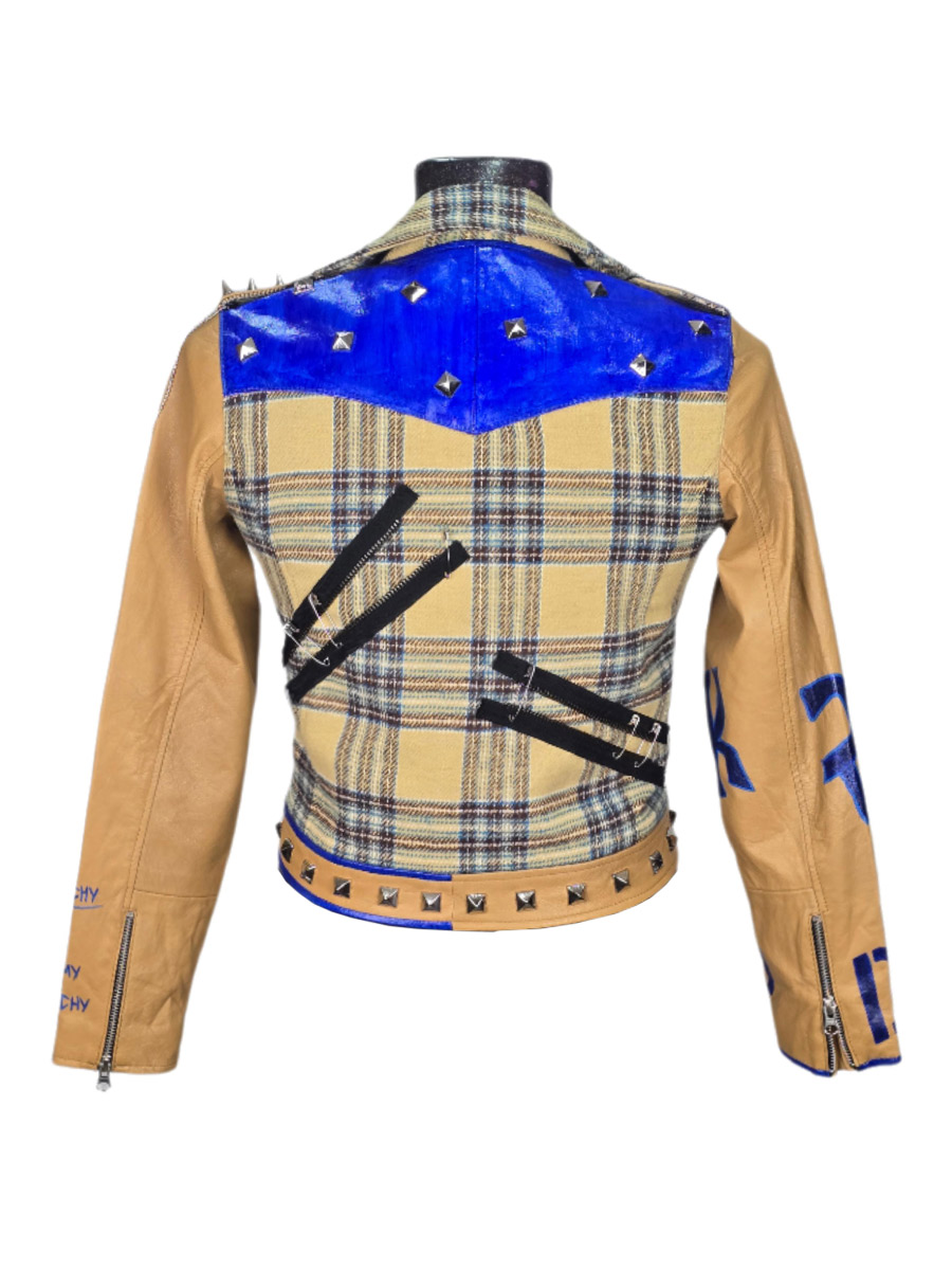 Косуха кастомная клетчатая Punks not dead - фото 2 - rockbunker.ru