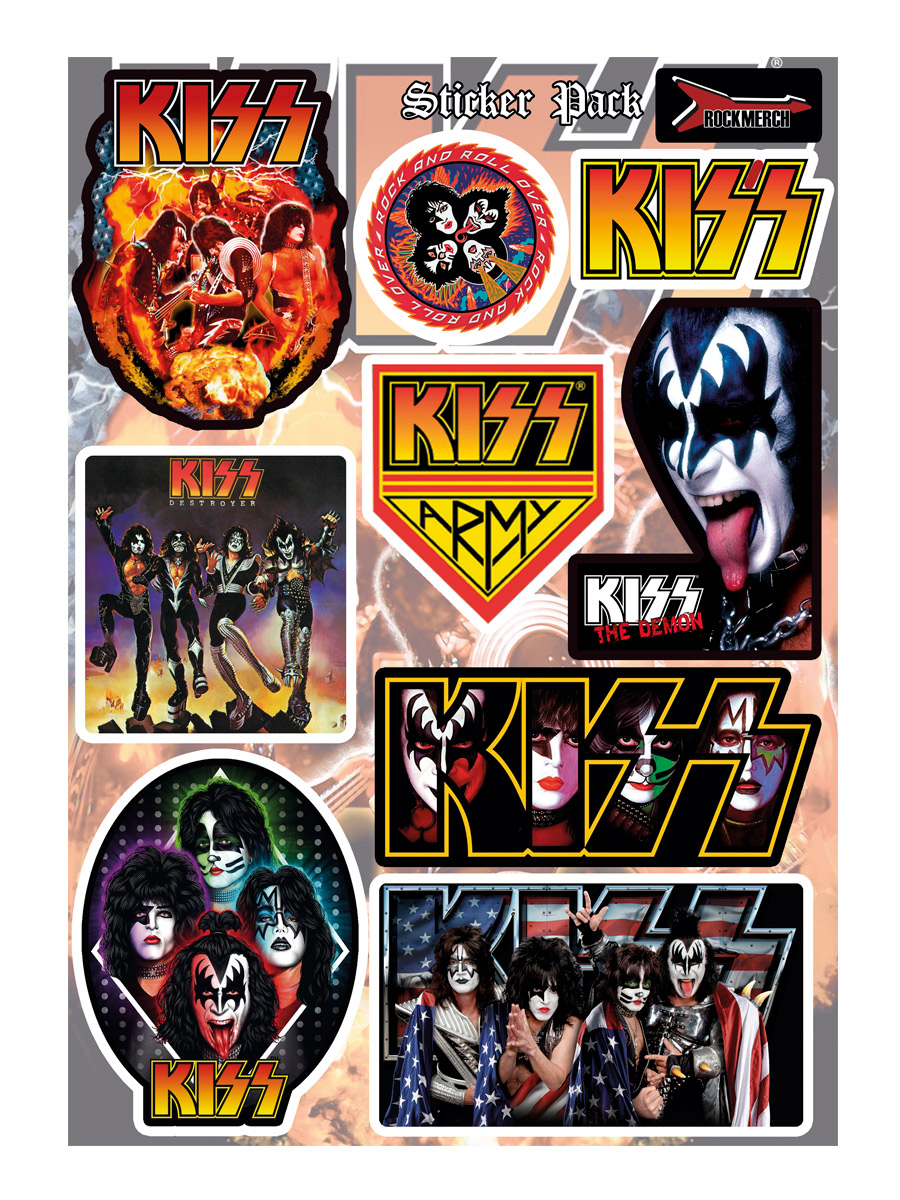 Стикерпак RockMerch Kiss - фото 1 - rockbunker.ru