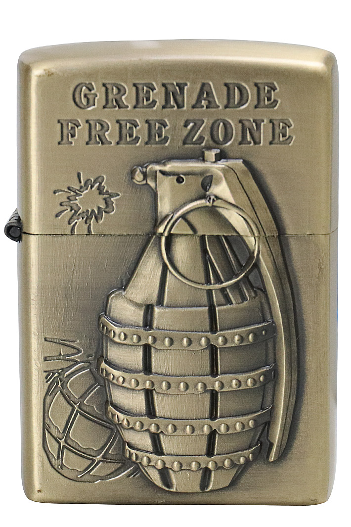 Зажигалка бензиновая JianTai Grenade Free Zone - фото 1 - rockbunker.ru