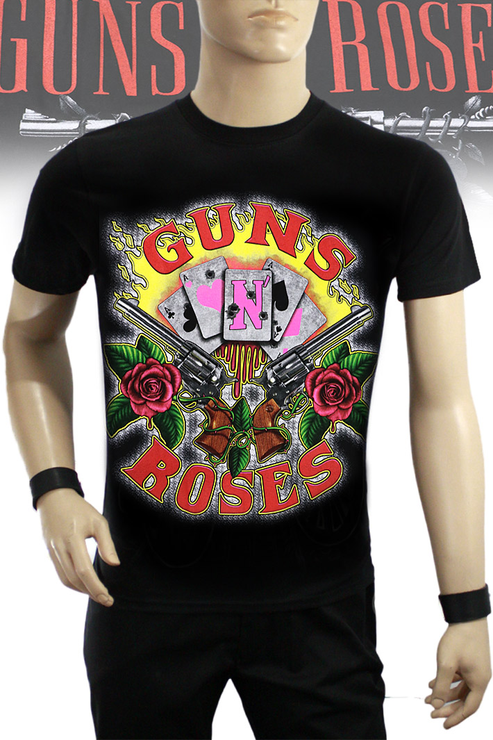 Футболка Guns n Roses Карты - фото 1 - rockbunker.ru