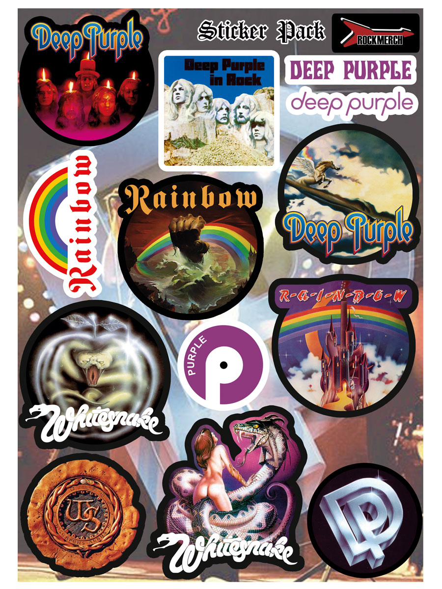 Стикерпак RockMerch Deep Purple Rainbow Whitesnake - фото 1 - rockbunker.ru