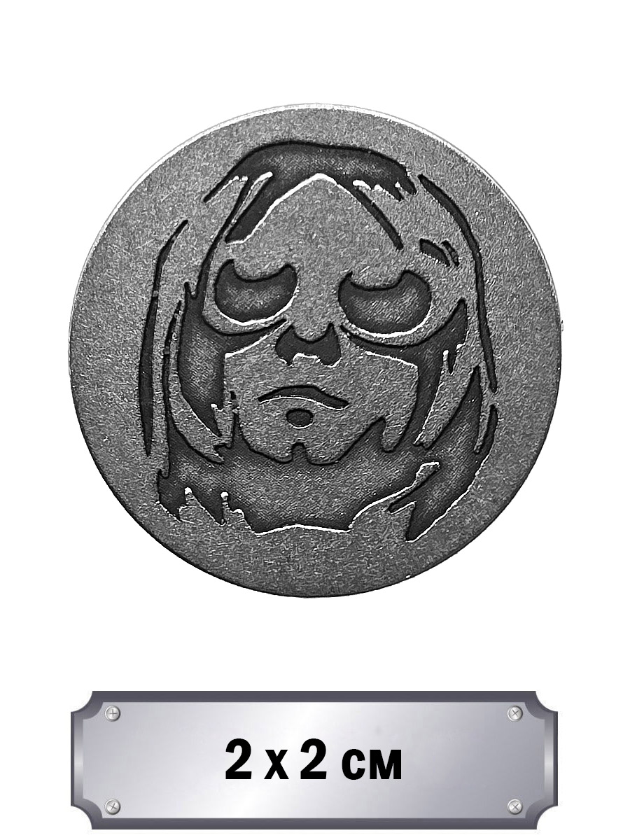 Значок с тиснением  Nirvana Kurt Cobain - фото 1 - rockbunker.ru