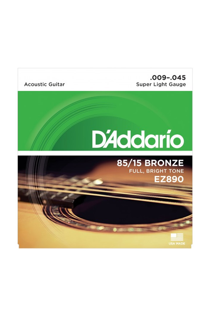 Комплект бронзовых струн D'Addario EZ890 Bronze для акустической гитары - фото 1 - rockbunker.ru