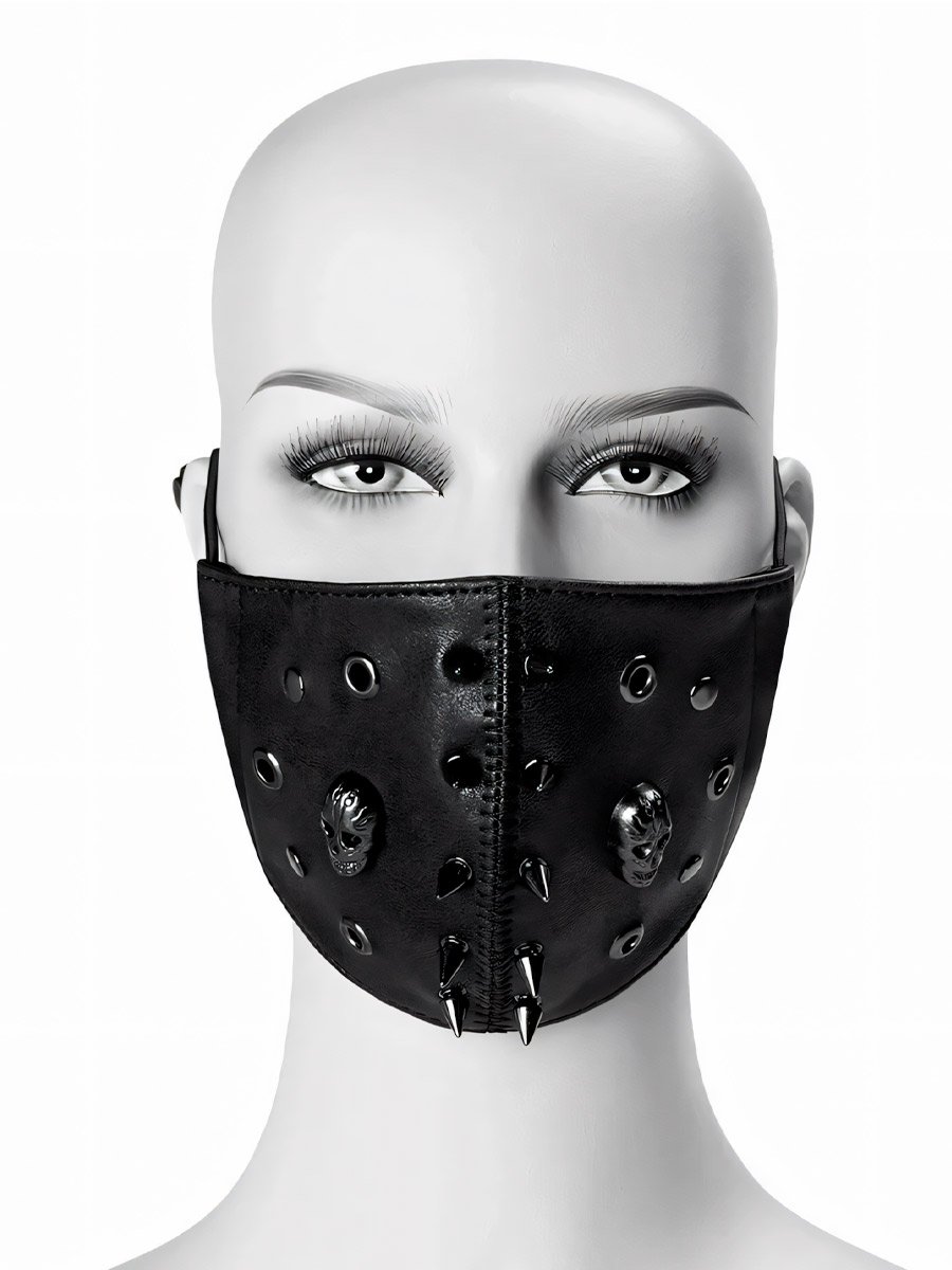Маска Стимпанк Черепа Люверсы - фото 2 - rockbunker.ru