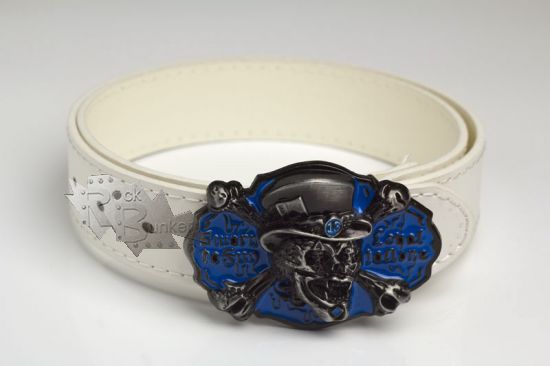 Ремень из кожзаменителя с пряжкой Игрок - фото 1 - rockbunker.ru