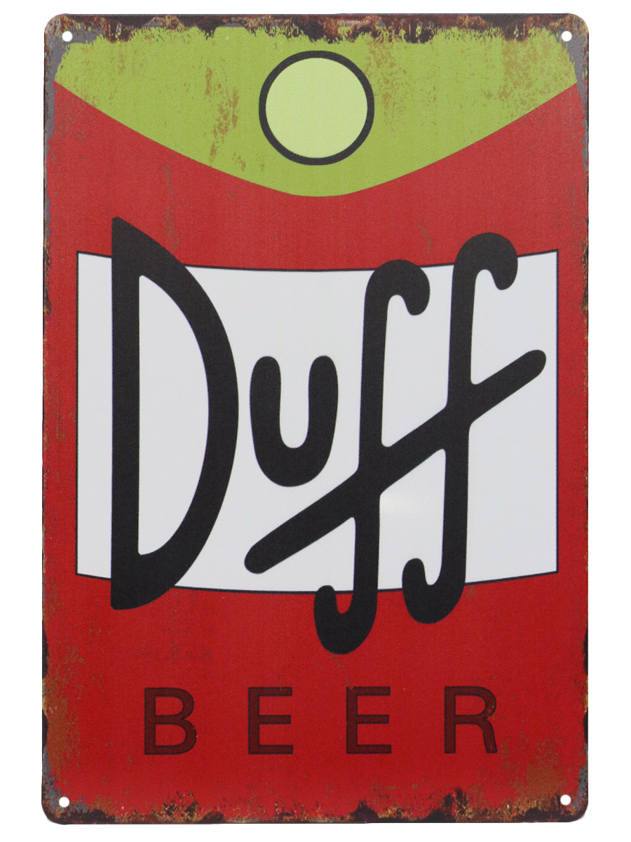 Табличка Duff Beer - фото 1 - rockbunker.ru