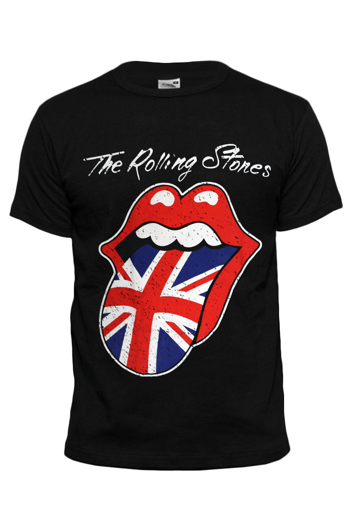 Футболка Hot Rock The Rolling Stones флаг Британии - фото 1 - rockbunker.ru