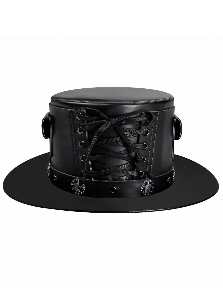 Стимпанк Шляпа  Шнуровка и Карманы - фото 1 - rockbunker.ru
