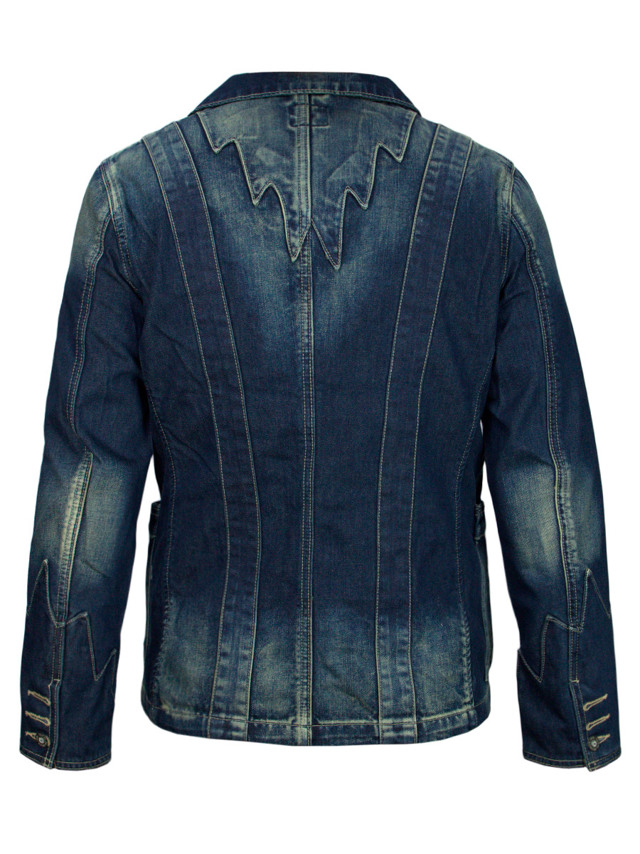 Куртка Джинсовая Синяя - фото 2 - rockbunker.ru