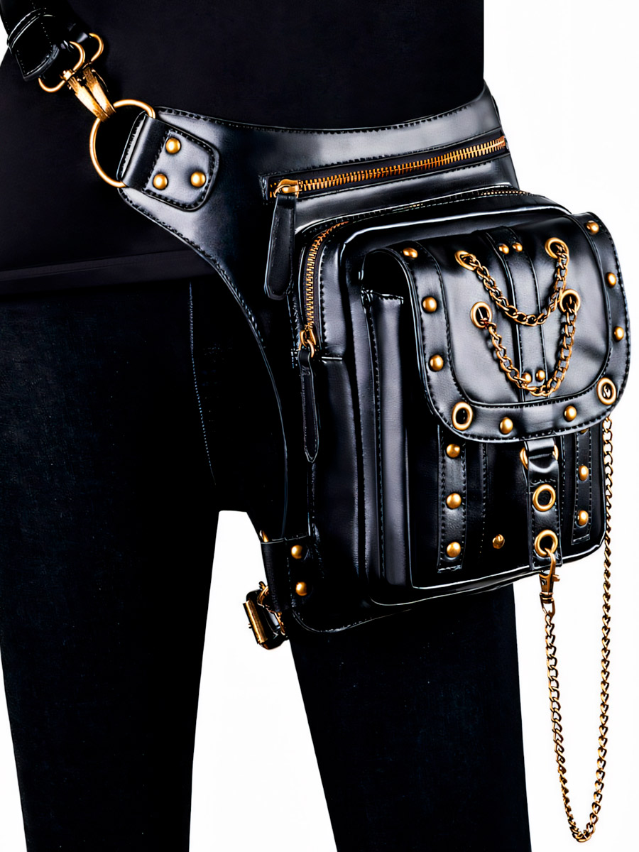 Сумка Стимпанк Универсальная с Цепями - фото 1 - rockbunker.ru