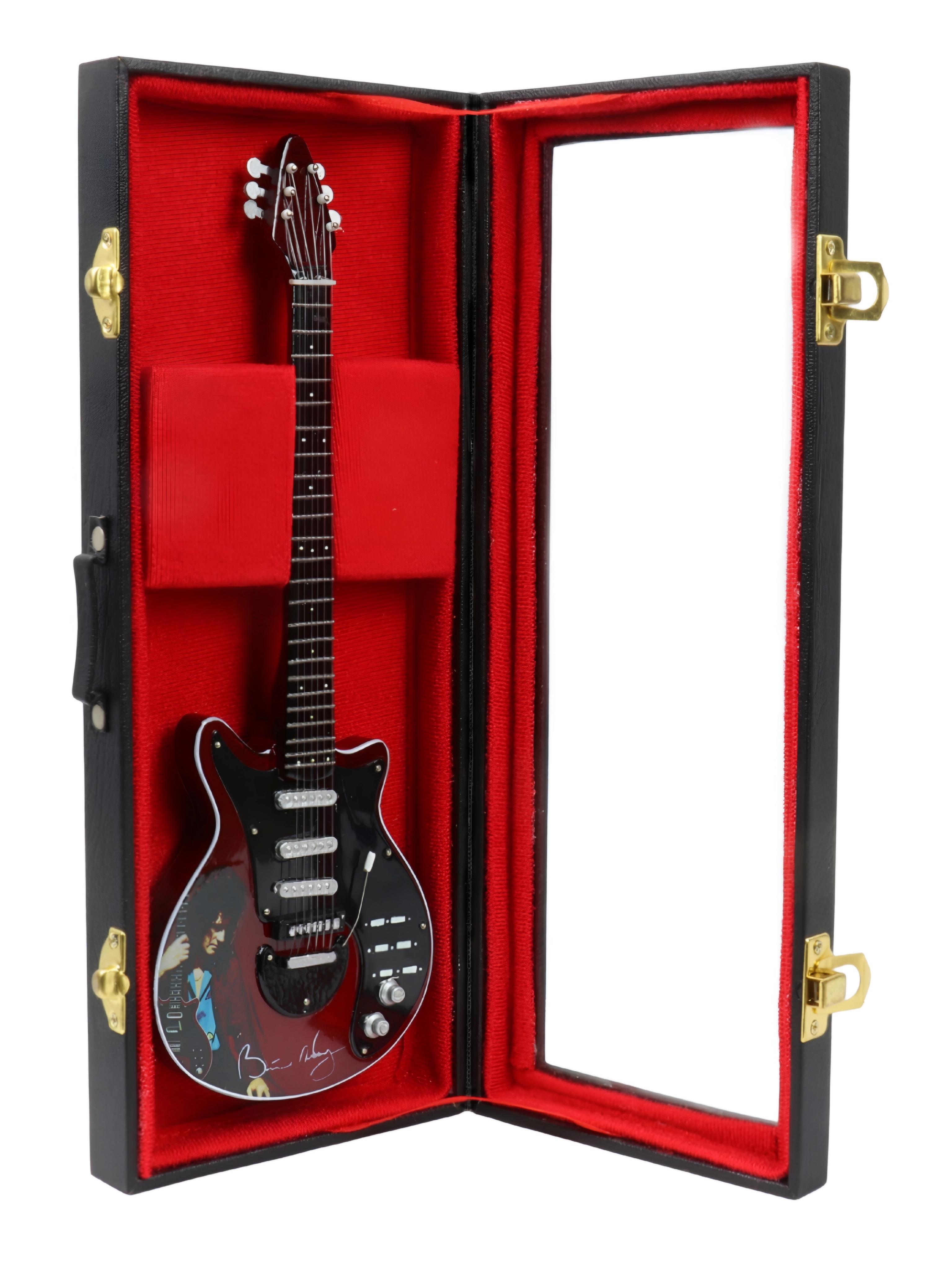 Сувенирная копия гитары в кейсе Queen - фото 1 - rockbunker.ru