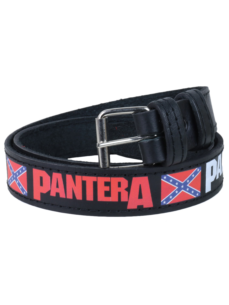 Ремень с аэрографией 35 мм RockMerch Pantera - фото 1 - rockbunker.ru