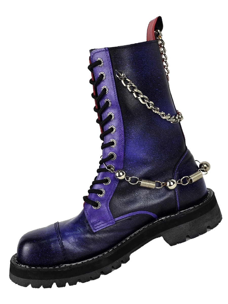 Ботинки кожаные кастомные Darkness - фото 3 - rockbunker.ru