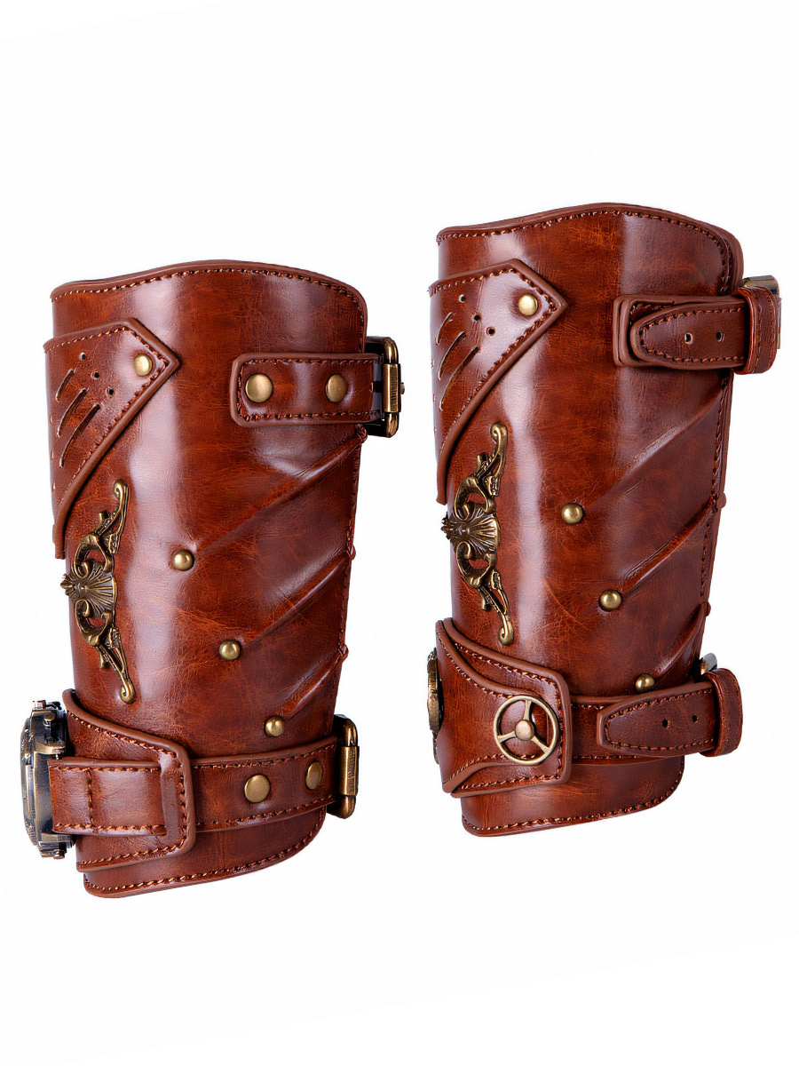 Наруч Стимпанк Парный с Часами. Узор  - фото 2 - rockbunker.ru