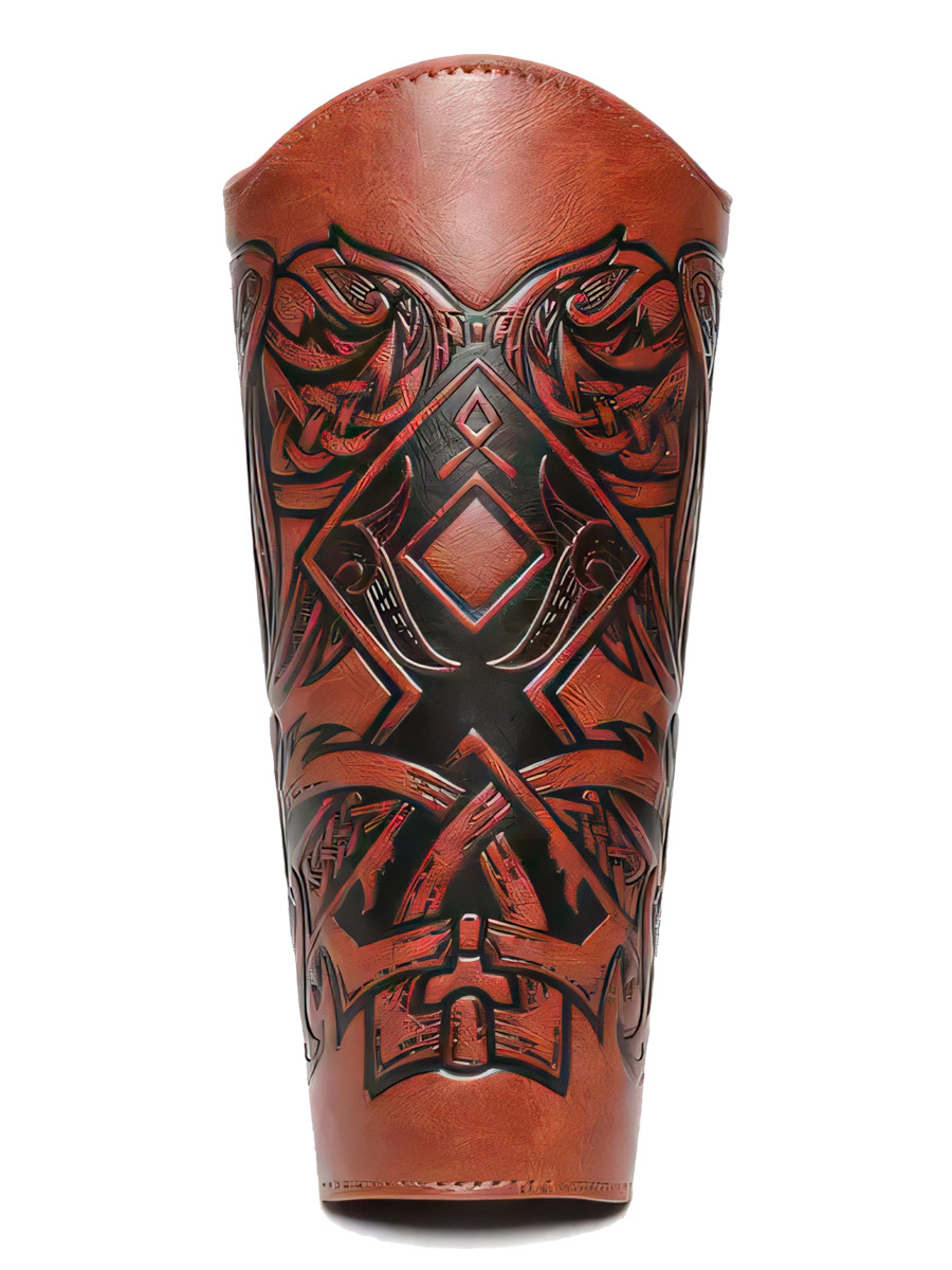 Наруч с Тиснением Одал Коричневый - фото 1 - rockbunker.ru