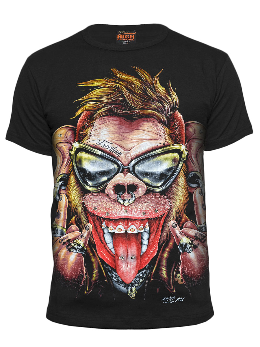 Футболка Rock Chang Rocker Monkey - фото 1 - rockbunker.ru