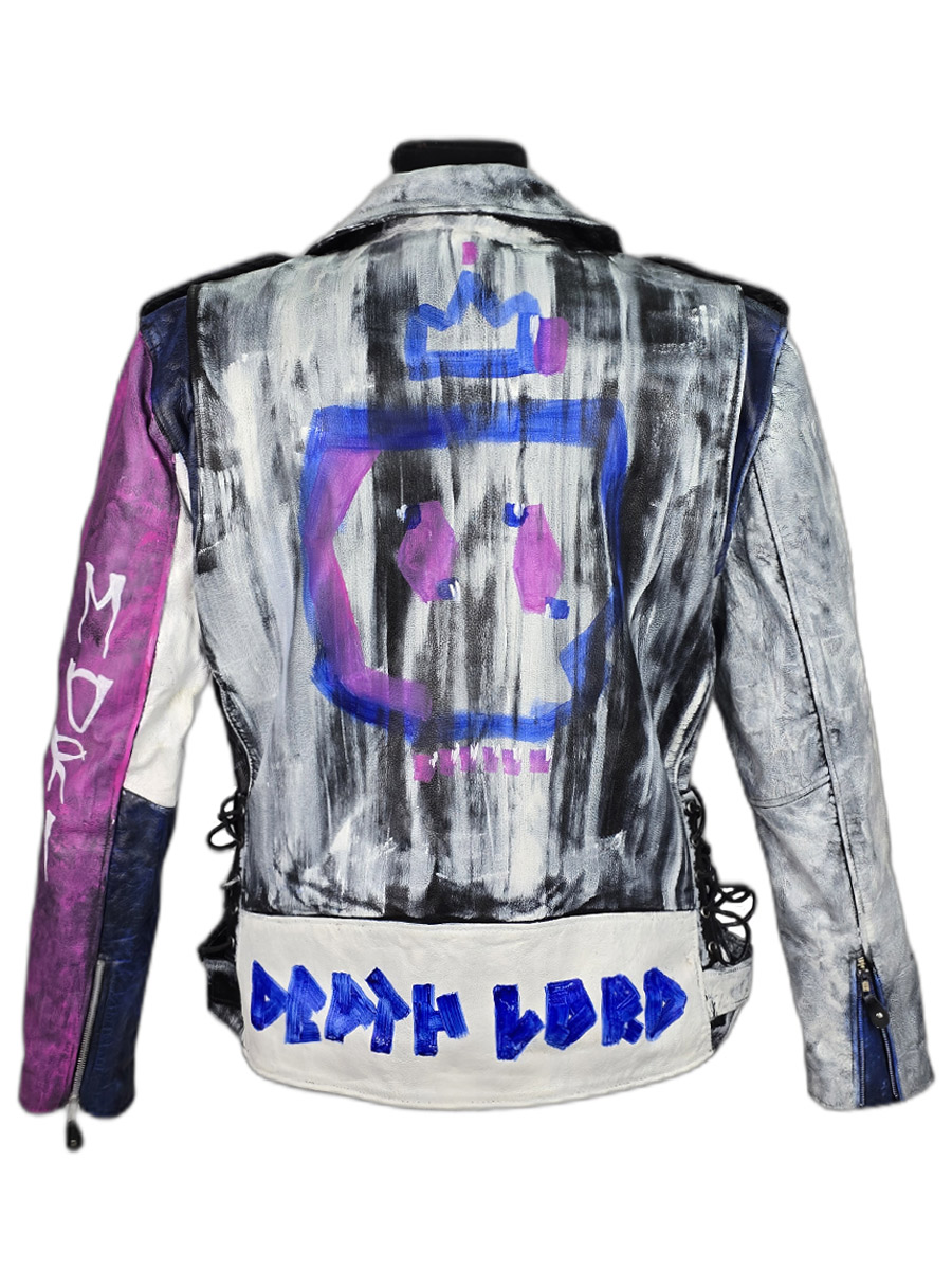 Кастомная косуха кожаная Death Lord - фото 2 - rockbunker.ru