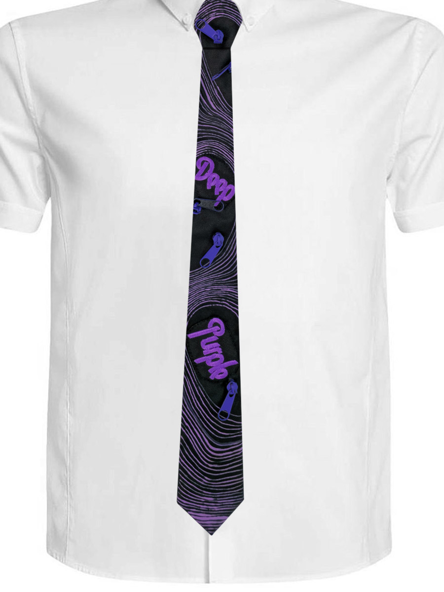 Галстук кастомный Deep Purple - фото 1 - rockbunker.ru