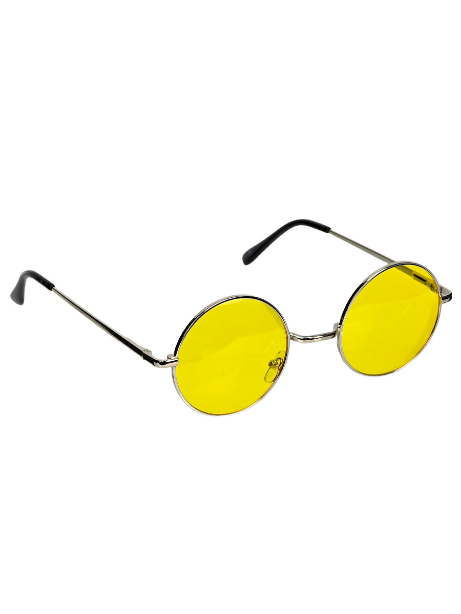 Очки солнцезащитные круглые Kaifeng Желтые    														 - фото 1 - rockbunker.ru