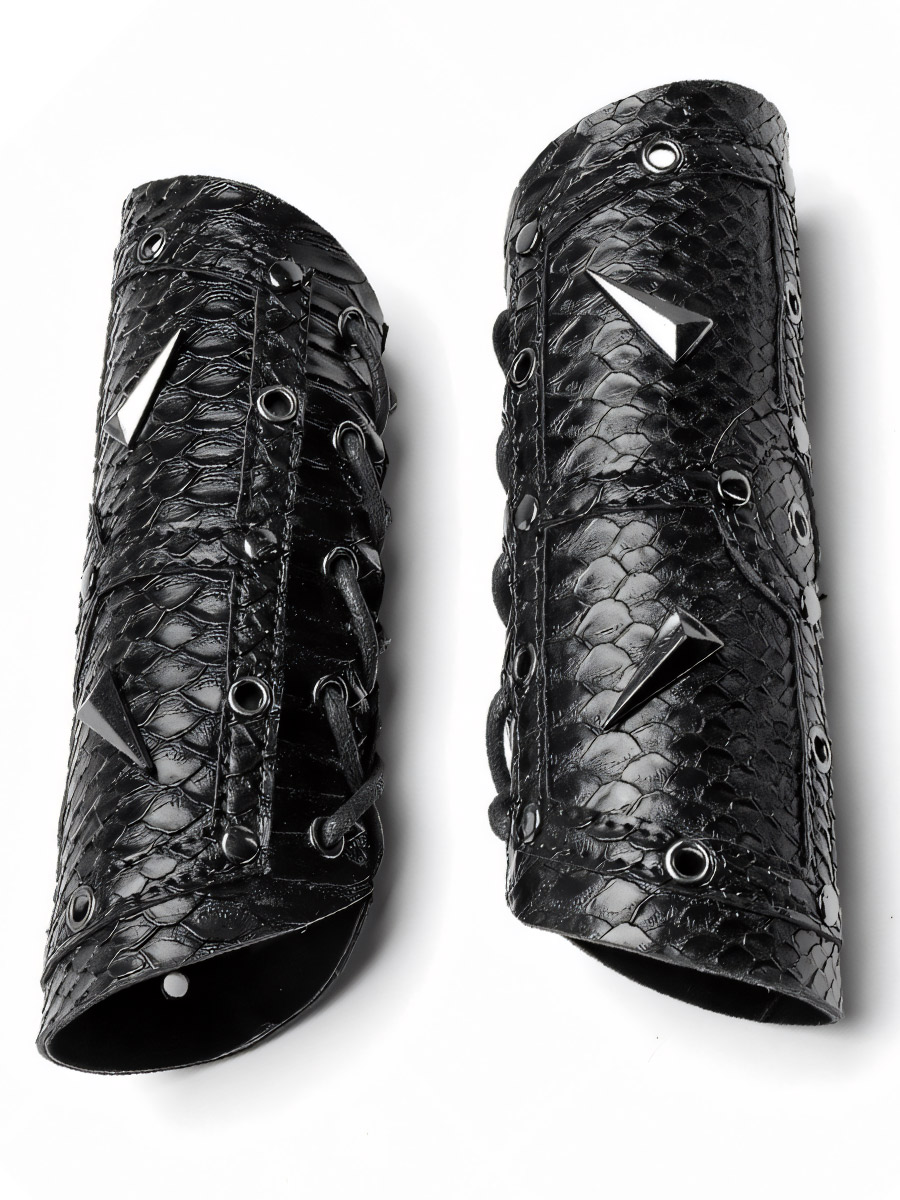 Наруч Стимпанк Крокодил Заклепки - фото 2 - rockbunker.ru