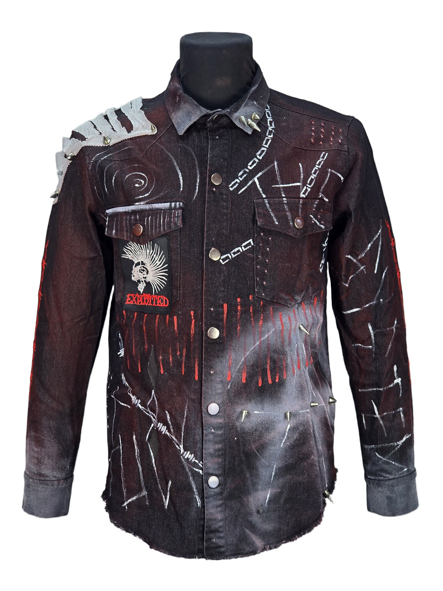 Джинсовка кастомная Exploited - фото 1 - rockbunker.ru