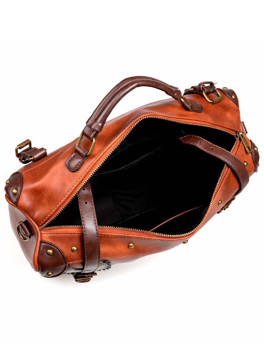 Сумка Стимпанк Коричневая - фото 2 - rockbunker.ru