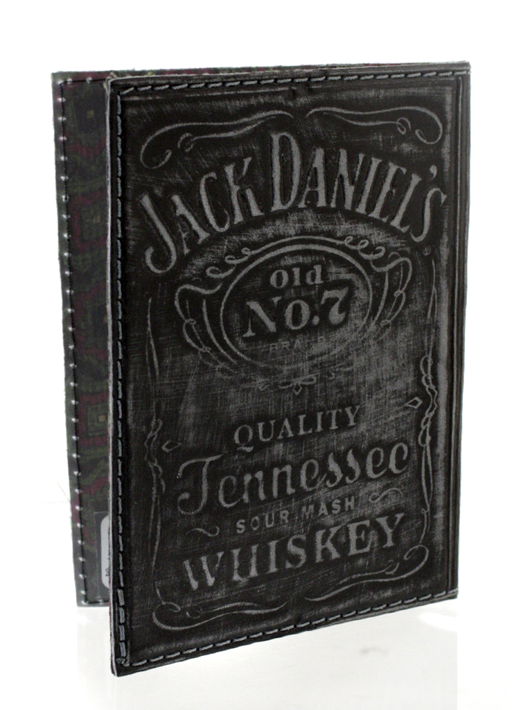 Обложка на паспорт Jack Daniels кожаная - фото 2 - rockbunker.ru