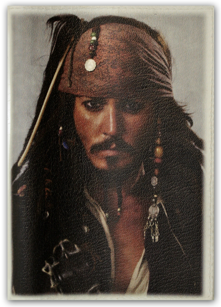 Обложка Пираты Карибского моря Джек Воробей для паспорта - фото 1 - rockbunker.ru