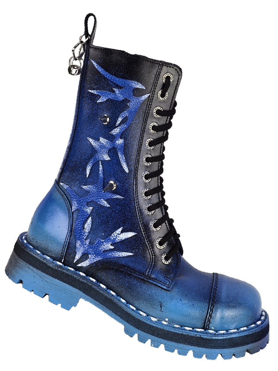 Ботинки кожаные кастомные Tribal - фото 2 - rockbunker.ru