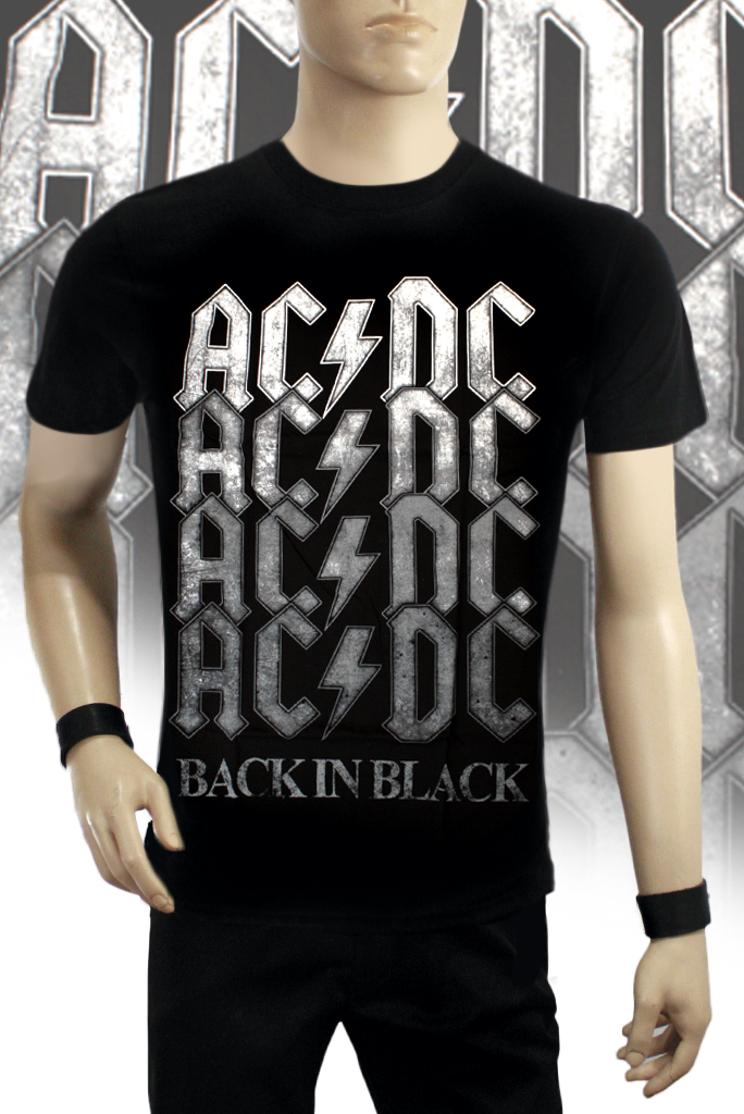 Футболка AC DC Back In Black - фото 1 - rockbunker.ru