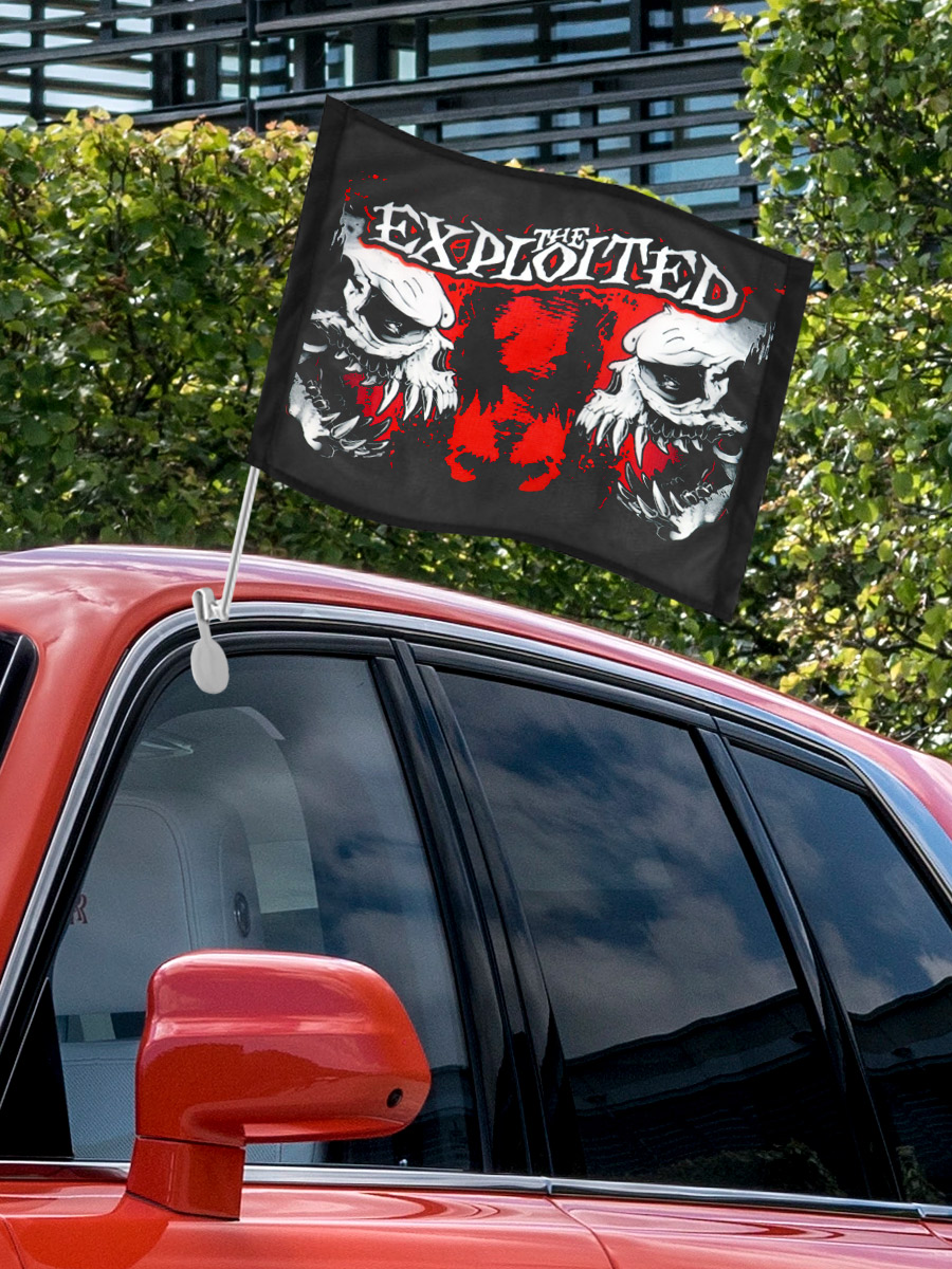 Флаг автомобильный Exploited - фото 3 - rockbunker.ru