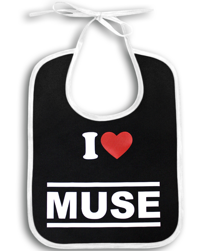 Слюнявчик I Love Muse - фото 1 - rockbunker.ru