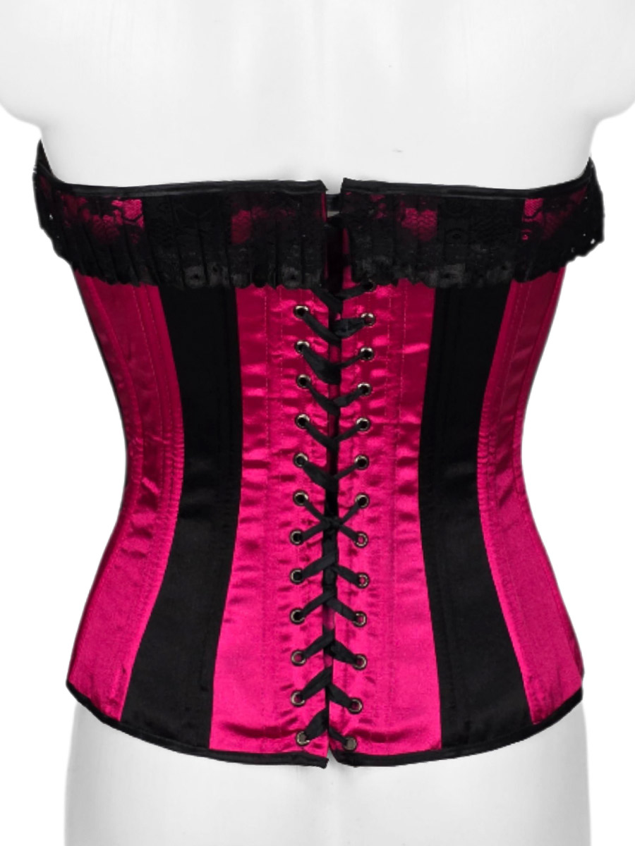 Корсет В1114 на молнии темно-сиреневый с кантом - фото 2 - rockbunker.ru