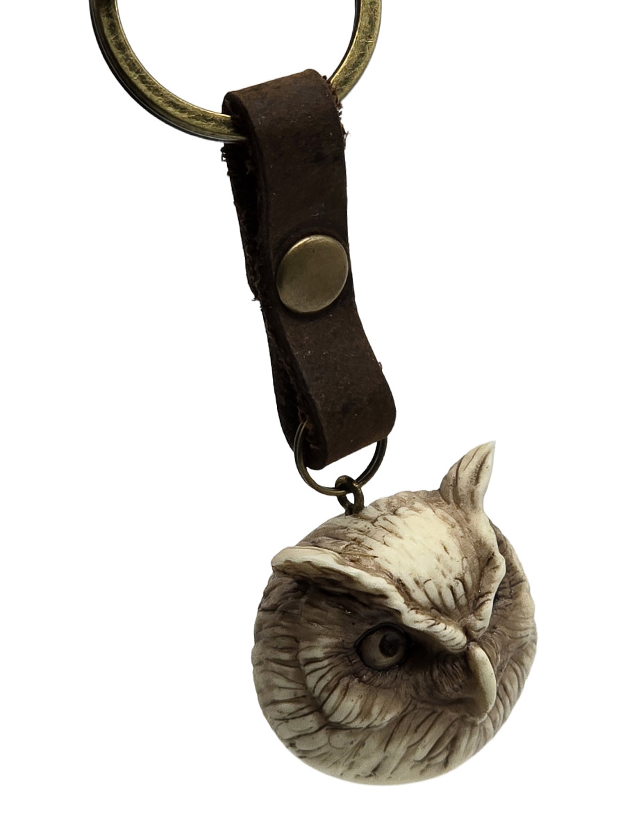 Брелок Голова Филина - фото 1 - rockbunker.ru