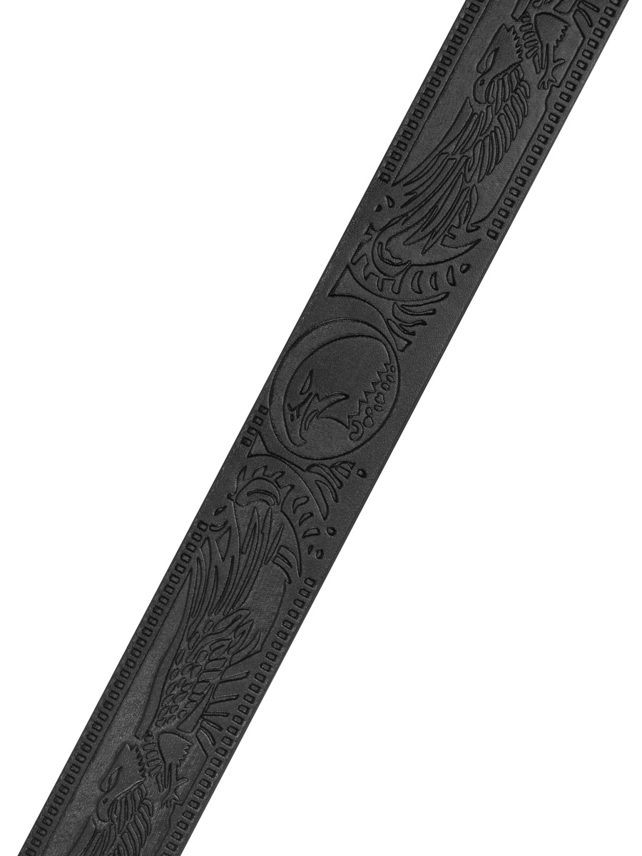 Ремень с пряжкой Queen черный - фото 2 - rockbunker.ru