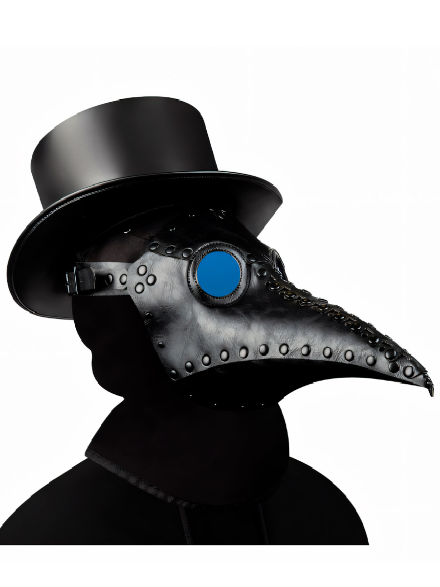 Маска Стимпанк Чумной Доктор Синие линзы - фото 1 - rockbunker.ru
