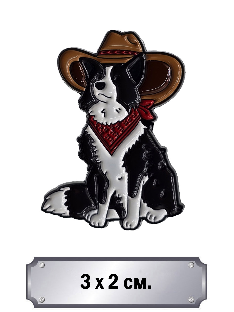 Значок Пес-Ковбой 2 - фото 1 - rockbunker.ru