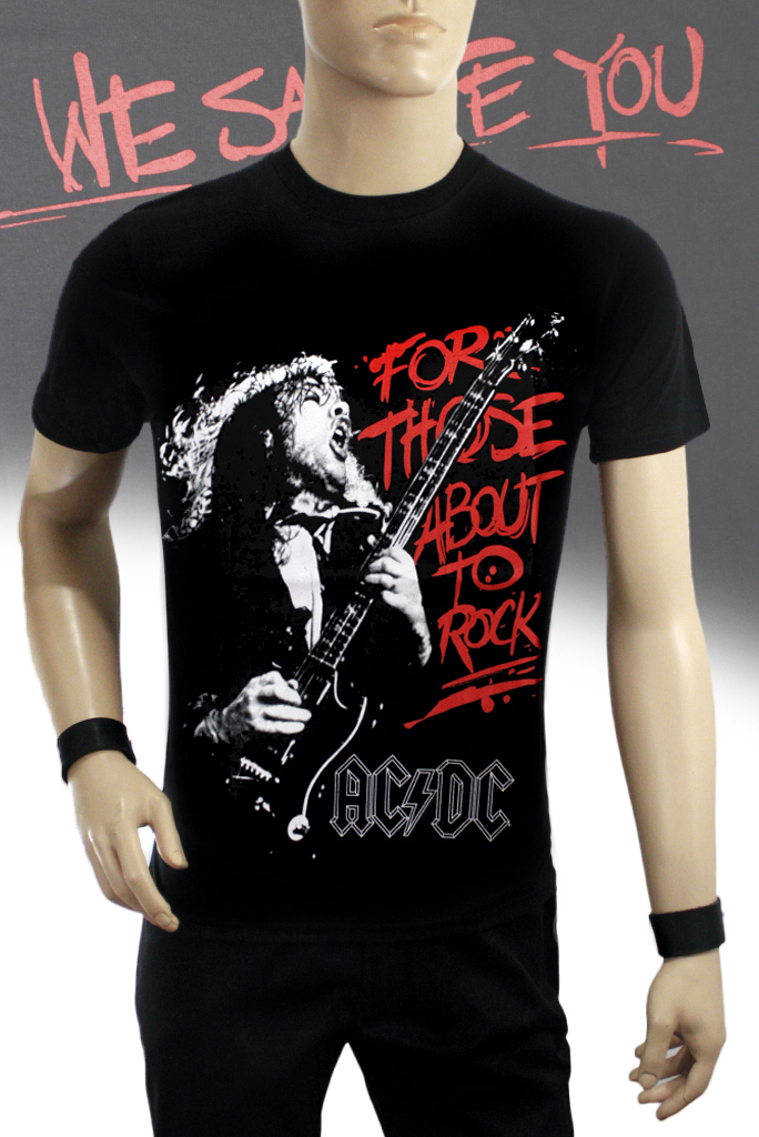 Футболка Hot Rock AC DC For Those About To Rock We Salute You - фото 1 - rockbunker.ru