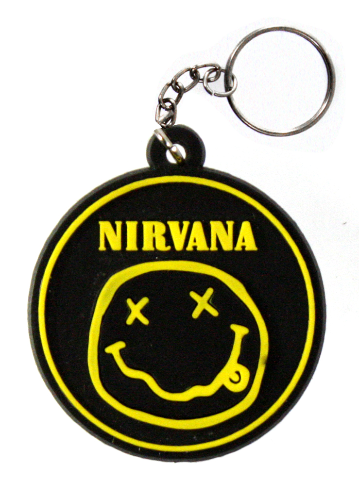 Брелок резиновый Nirvana - фото 1 - rockbunker.ru