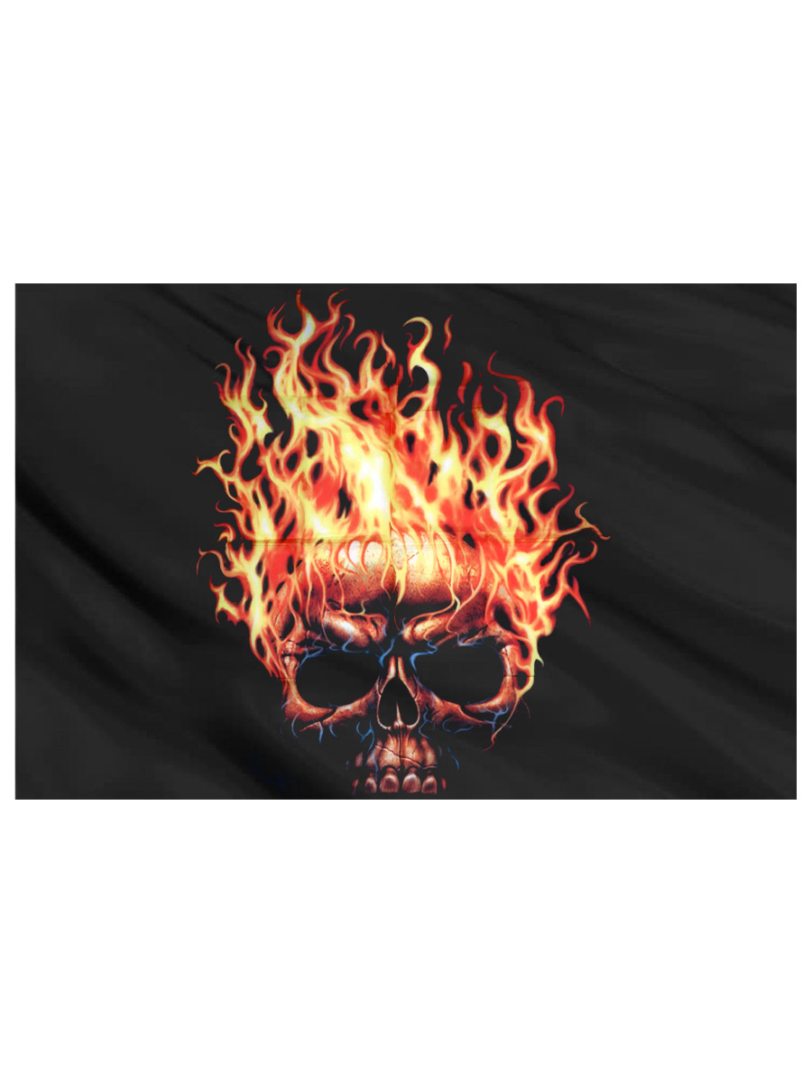 Флаг Огненный череп - фото 2 - rockbunker.ru