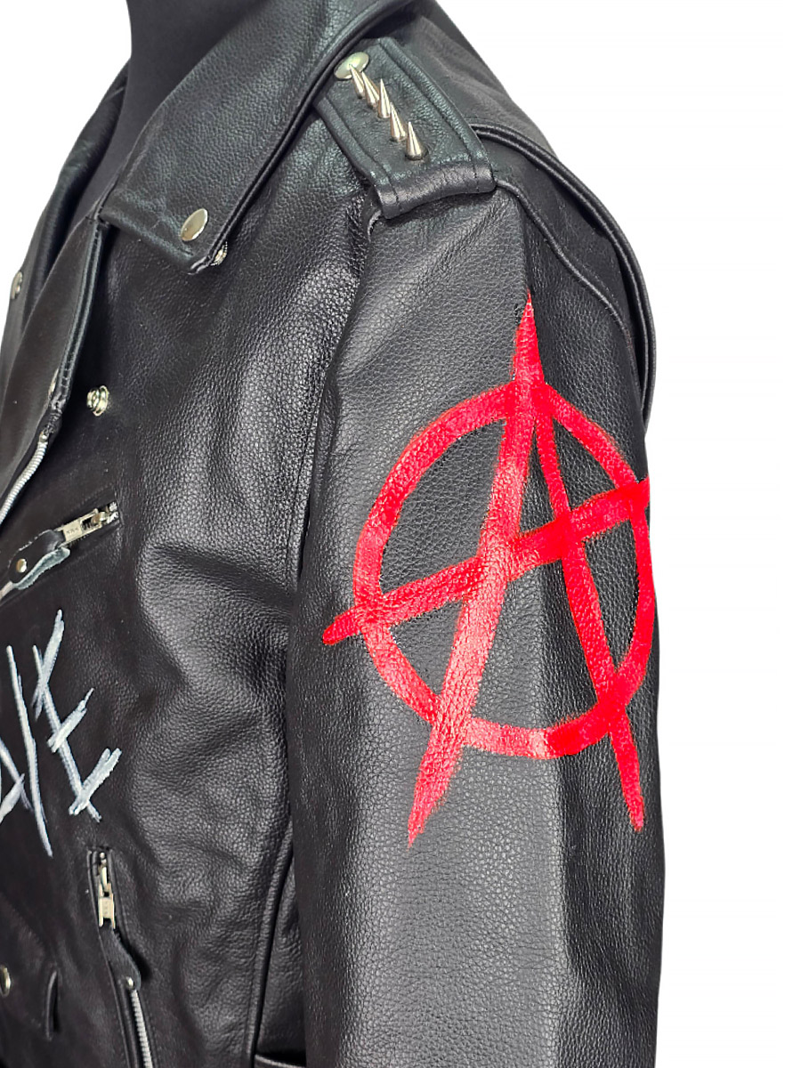 Косуха кастомная кожаная Evil - фото 3 - rockbunker.ru