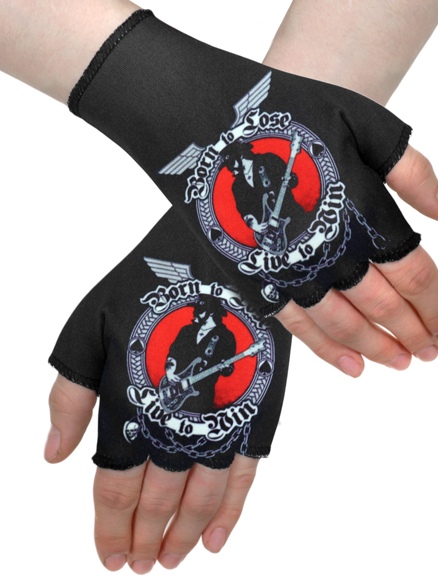 Перчатки-митенки Lemmy Kilmister - фото 1 - rockbunker.ru