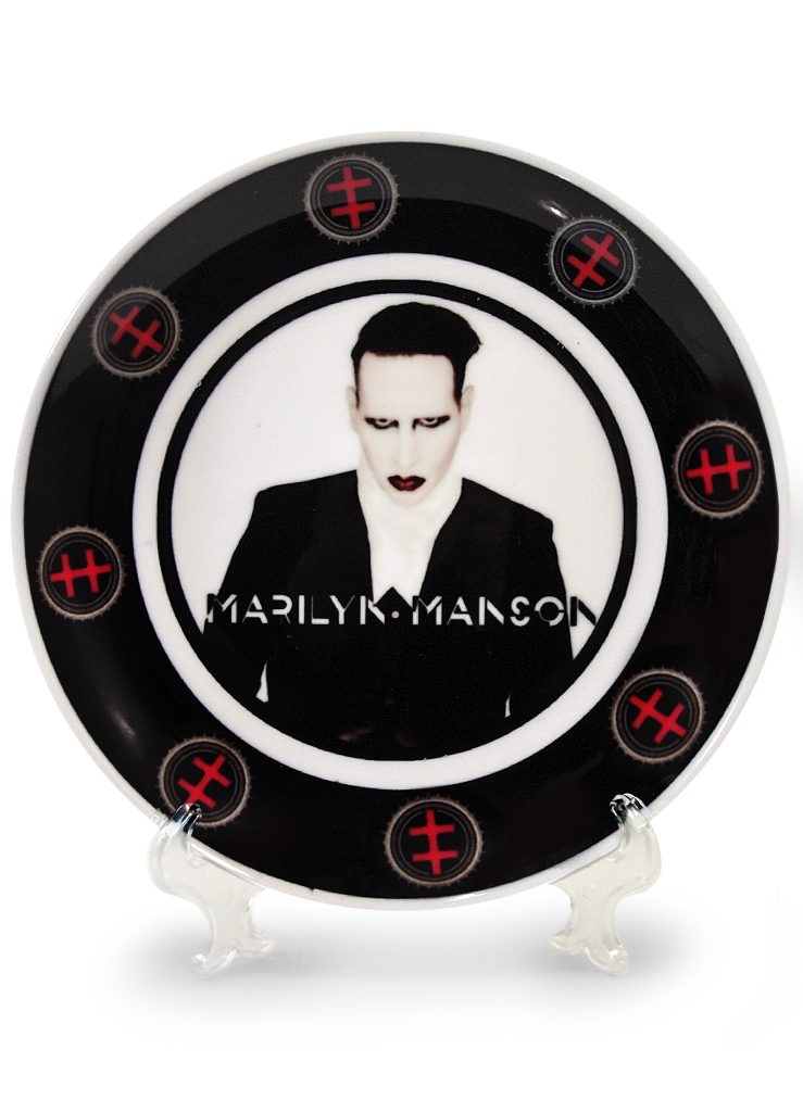 Блюдце RockMerch Marilyn Manson - фото 1 - rockbunker.ru