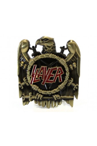 Пряжка Slayer золотая - фото 1 - rockbunker.ru