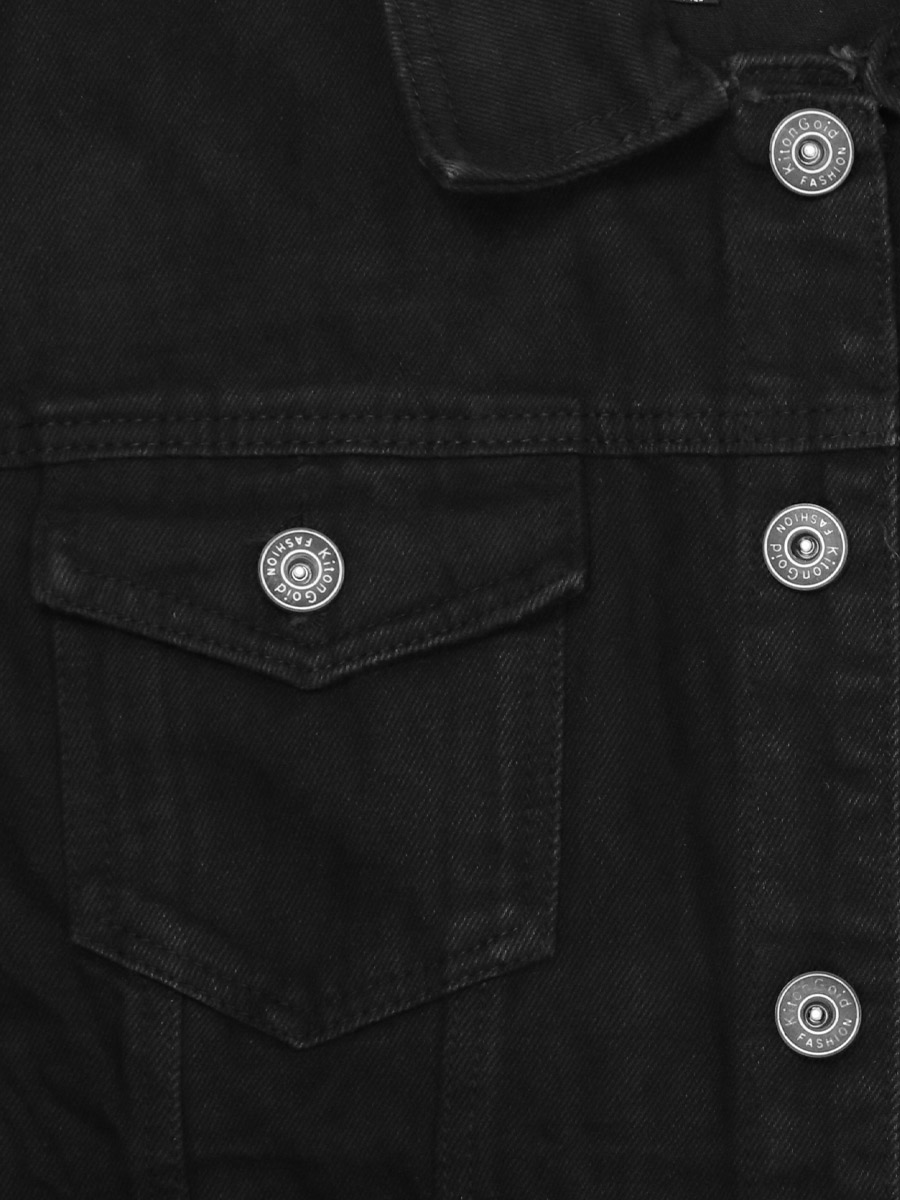 Жилет джинсовый мужской черный - фото 3 - rockbunker.ru