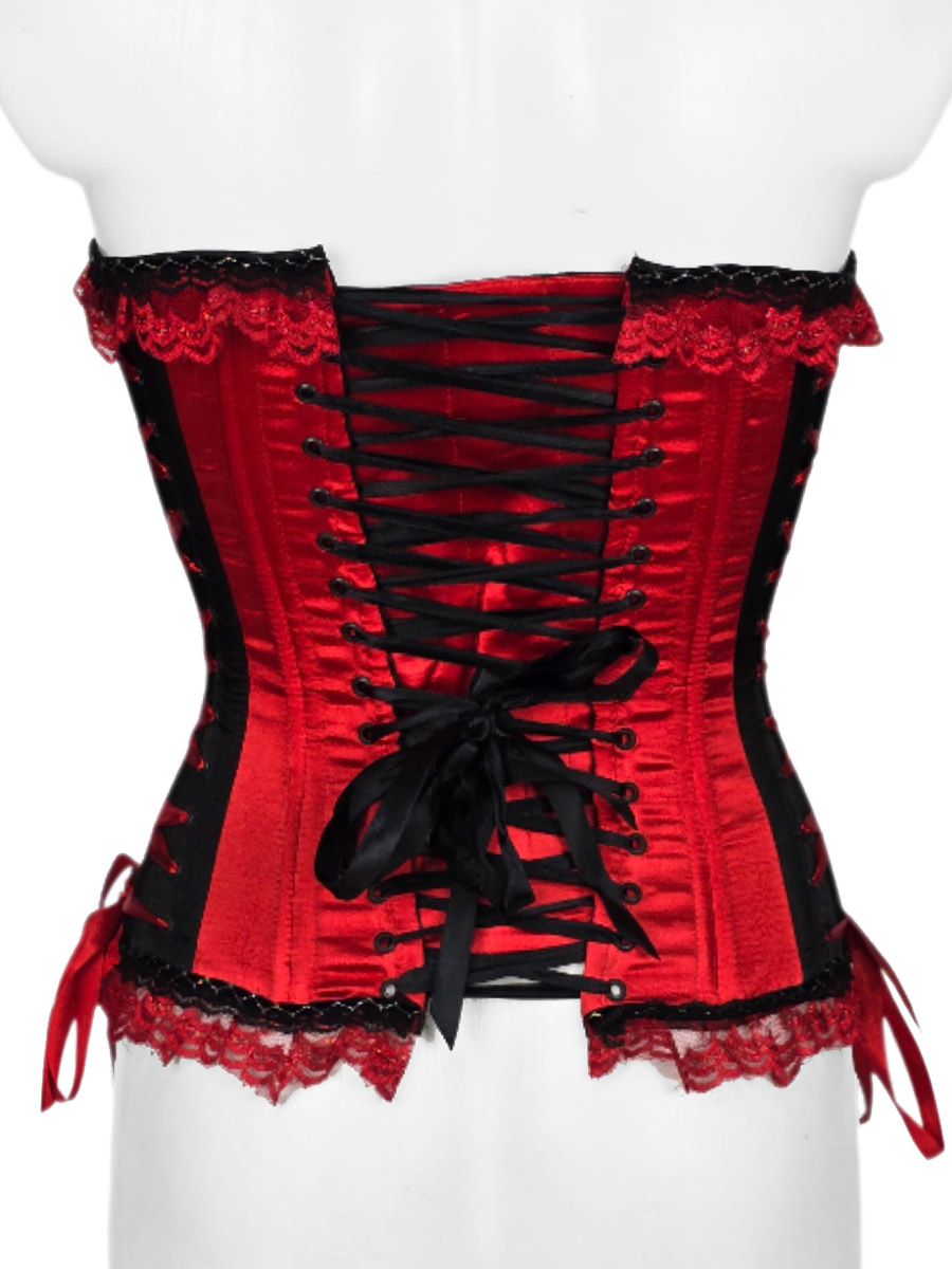 Корсет Сиреневый с кружевами - фото 2 - rockbunker.ru