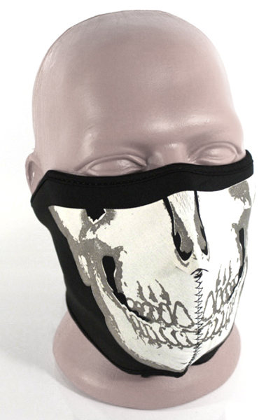Байкерская маска скелет челюсти рептилии - фото 1 - rockbunker.ru