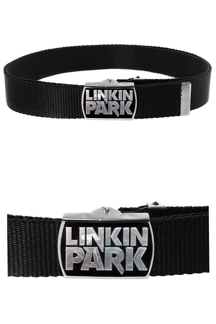 Ремень с пряжкой Linkin Park черный - фото 1 - rockbunker.ru