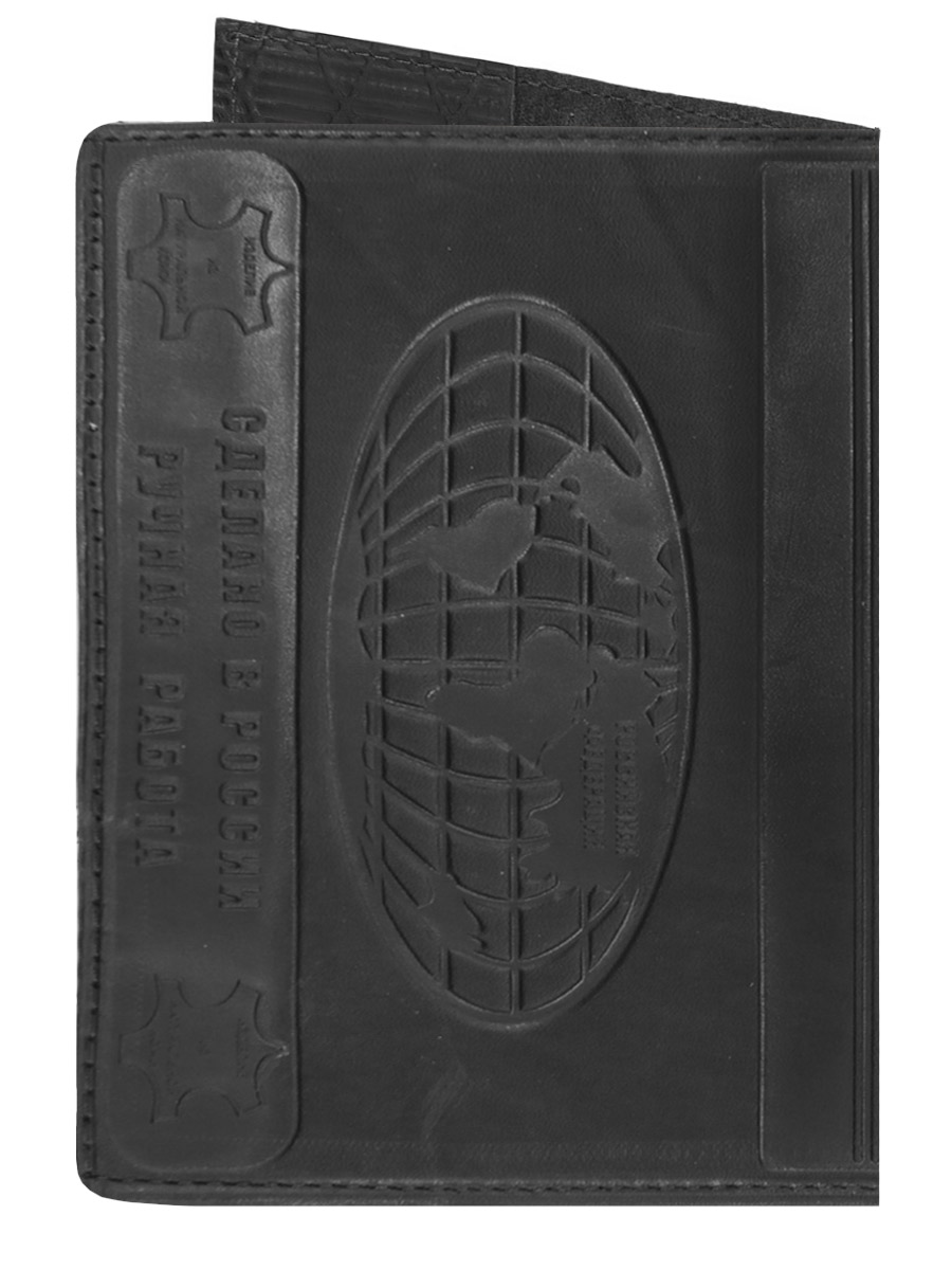 Обложка на паспорт Россия черная - фото 2 - rockbunker.ru