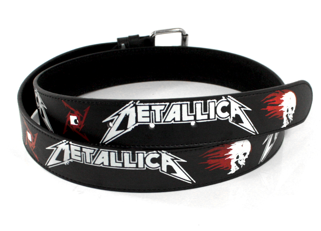 Ремень с аэрографией Metallica - фото 3 - rockbunker.ru